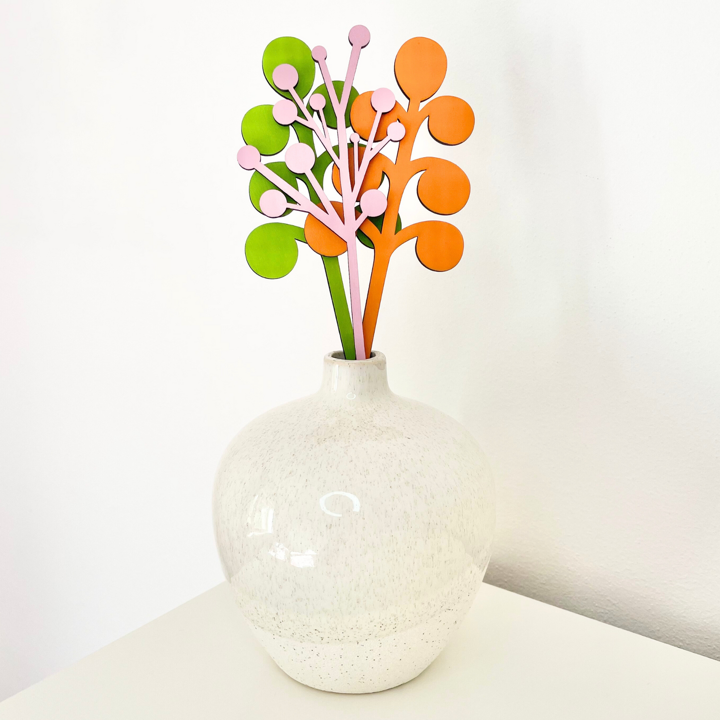 Green, Orange & Pink Stems